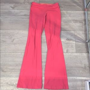 RARE hot pink wide leg lululemon work out pants